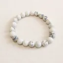 Bracelet Howlite blanche - Lâcher-prise & sommeil serein (8mm)