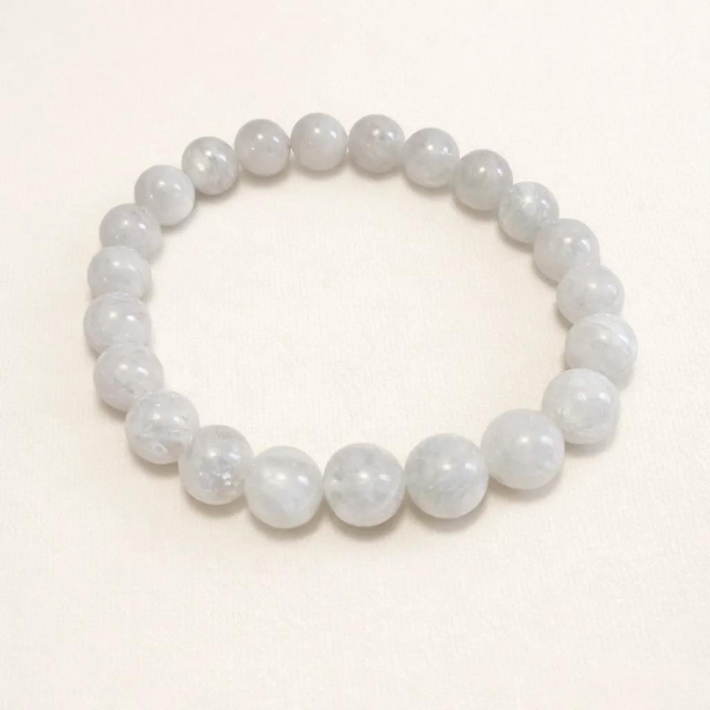 Bracelet Jade blanc - Sérénité & harmonie (8mm)