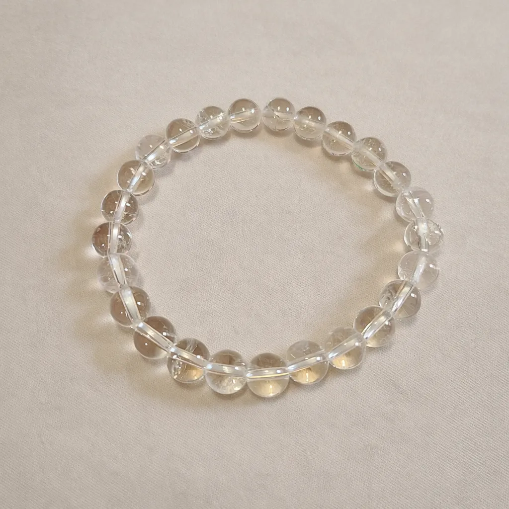 Bracelet Cristal de roche - Amplificateur & harmonie (8mm)