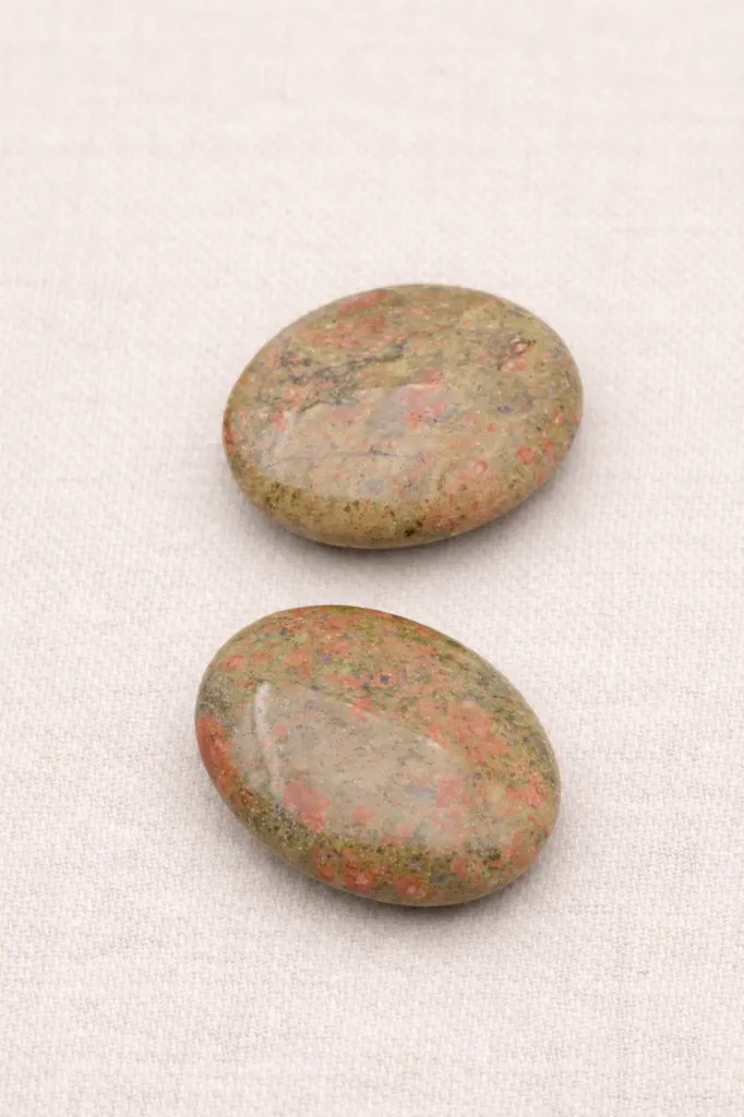 Galet Unakite - Ancrage & équilibre (45mm)