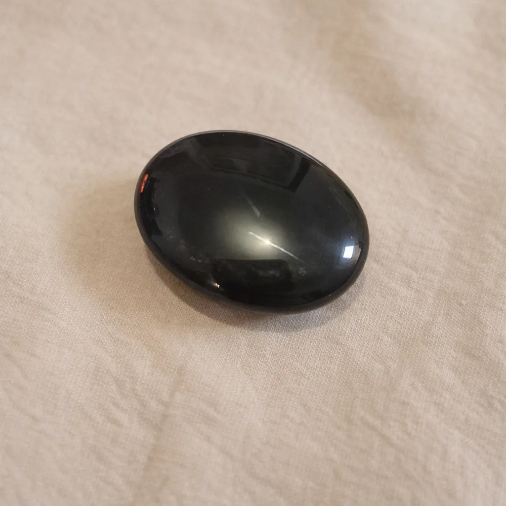 Galet Obsidienne noire - Protection & ancrage (45mm)