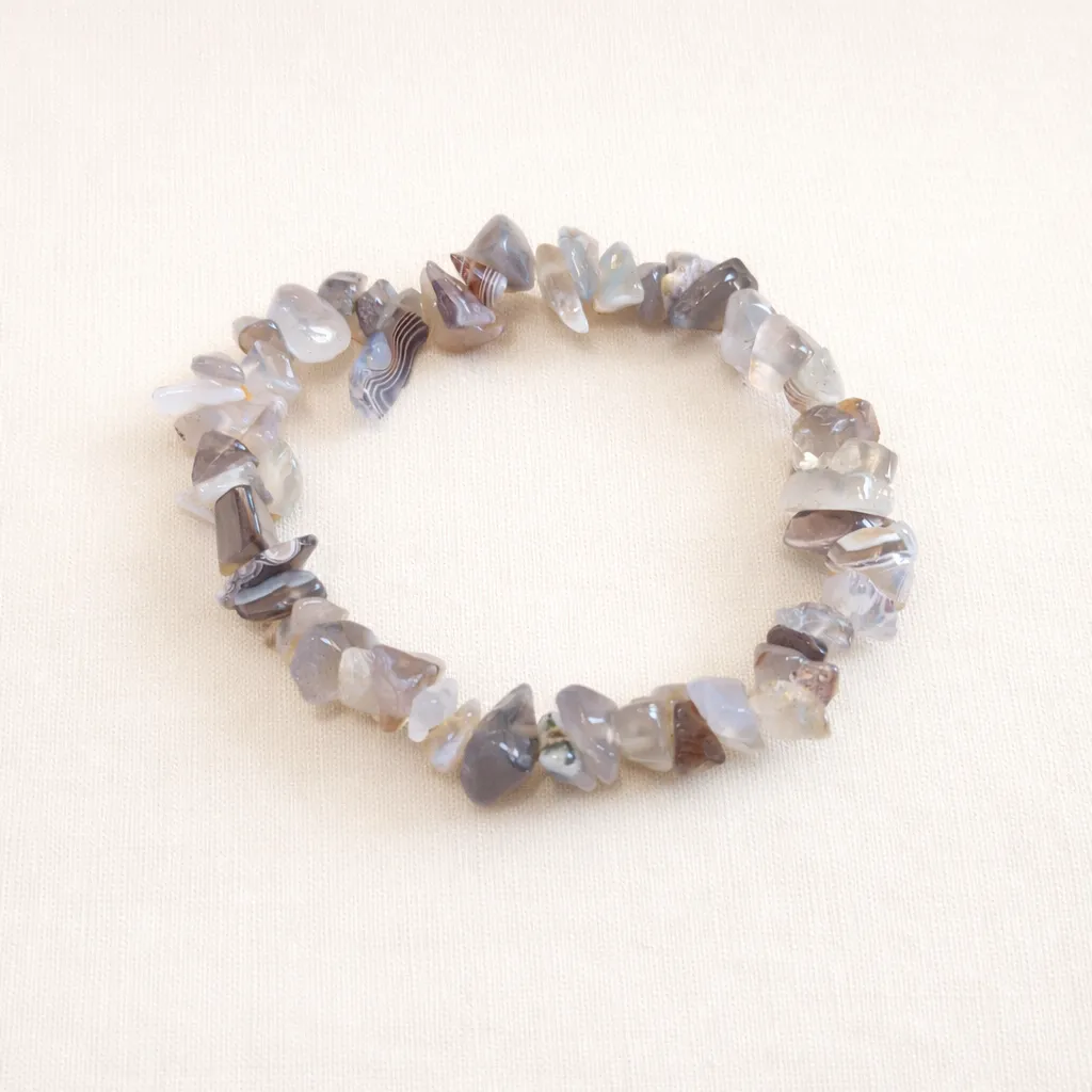 Bracelet Agate Botswana - Réconfort & douceur (baroque)