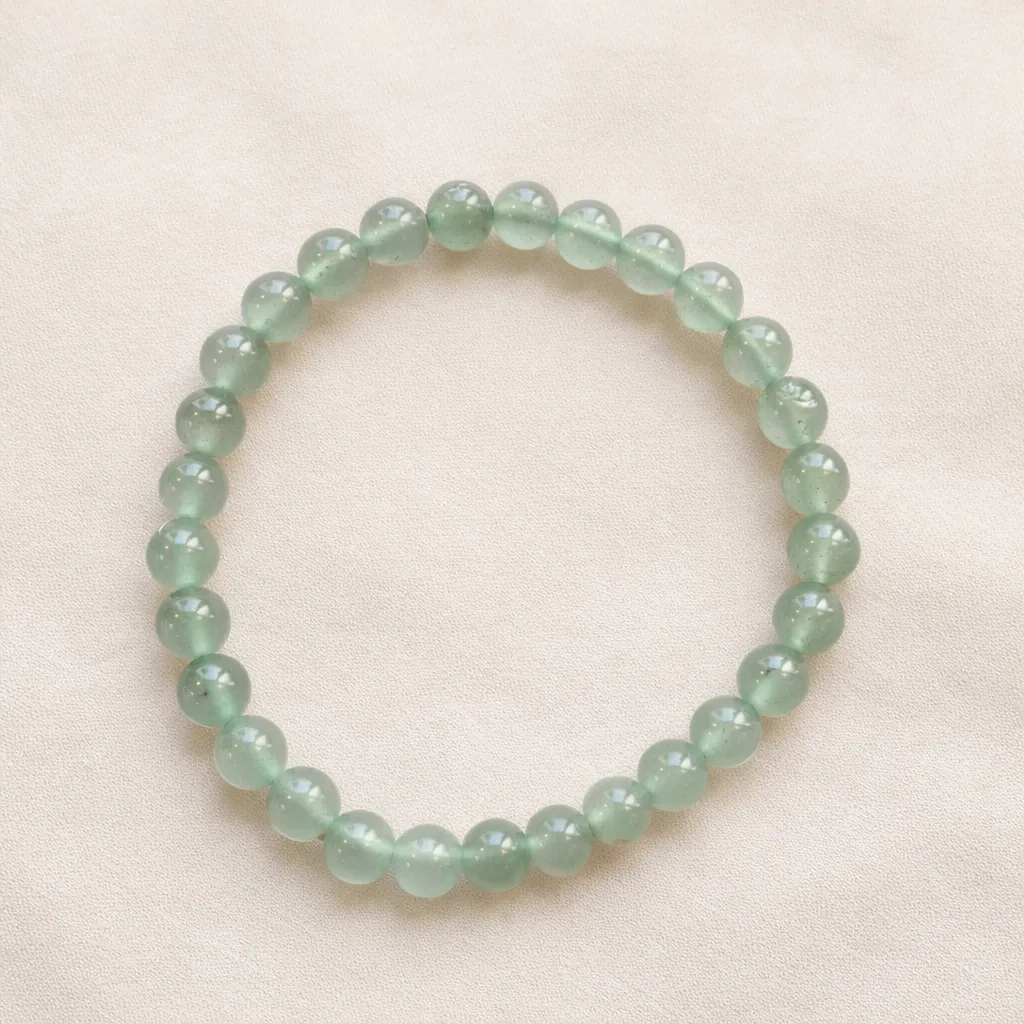 Bracelet Chance & Optimisme - Aventurine verte (6mm) (~17 cm)