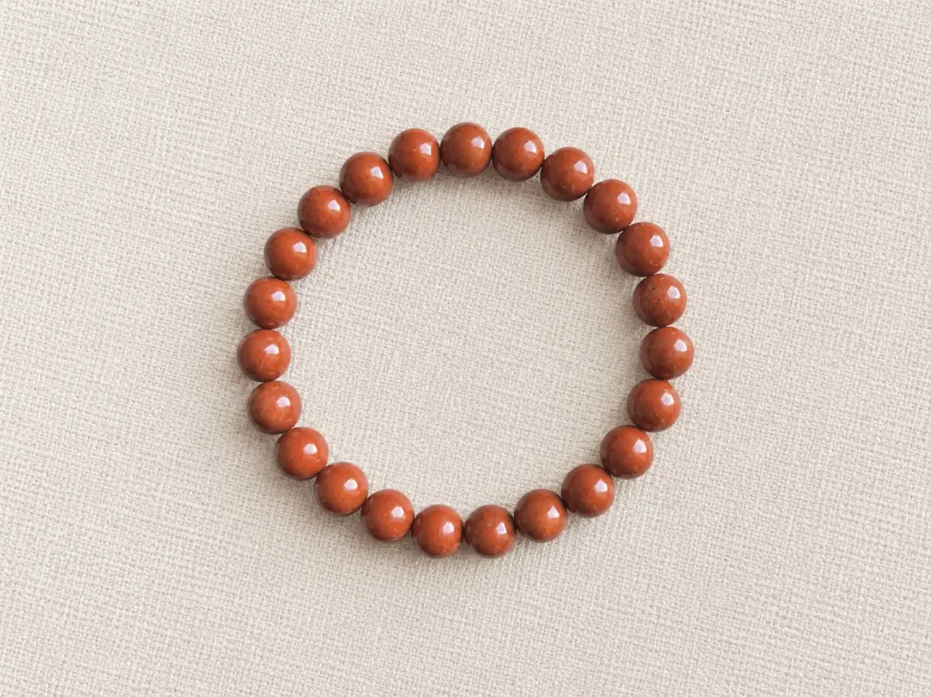 Bracelet Jaspe rouge & Vitalité (8mm)