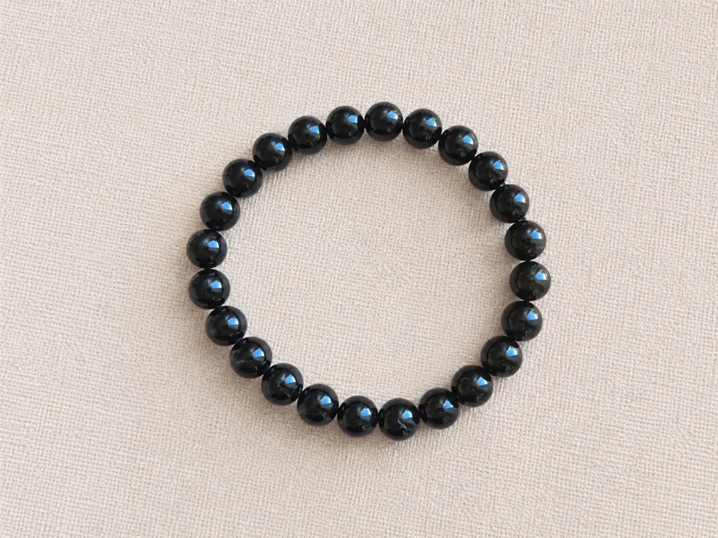 Bracelet obsidienne noire - Protection & Ancrage (8mm)