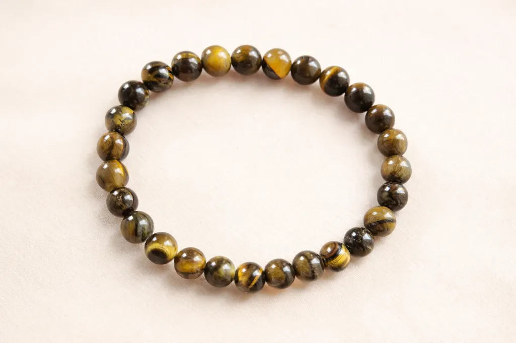Bracelet Protection & Confiance - oeil de tigre (6mm) (~17 cm)