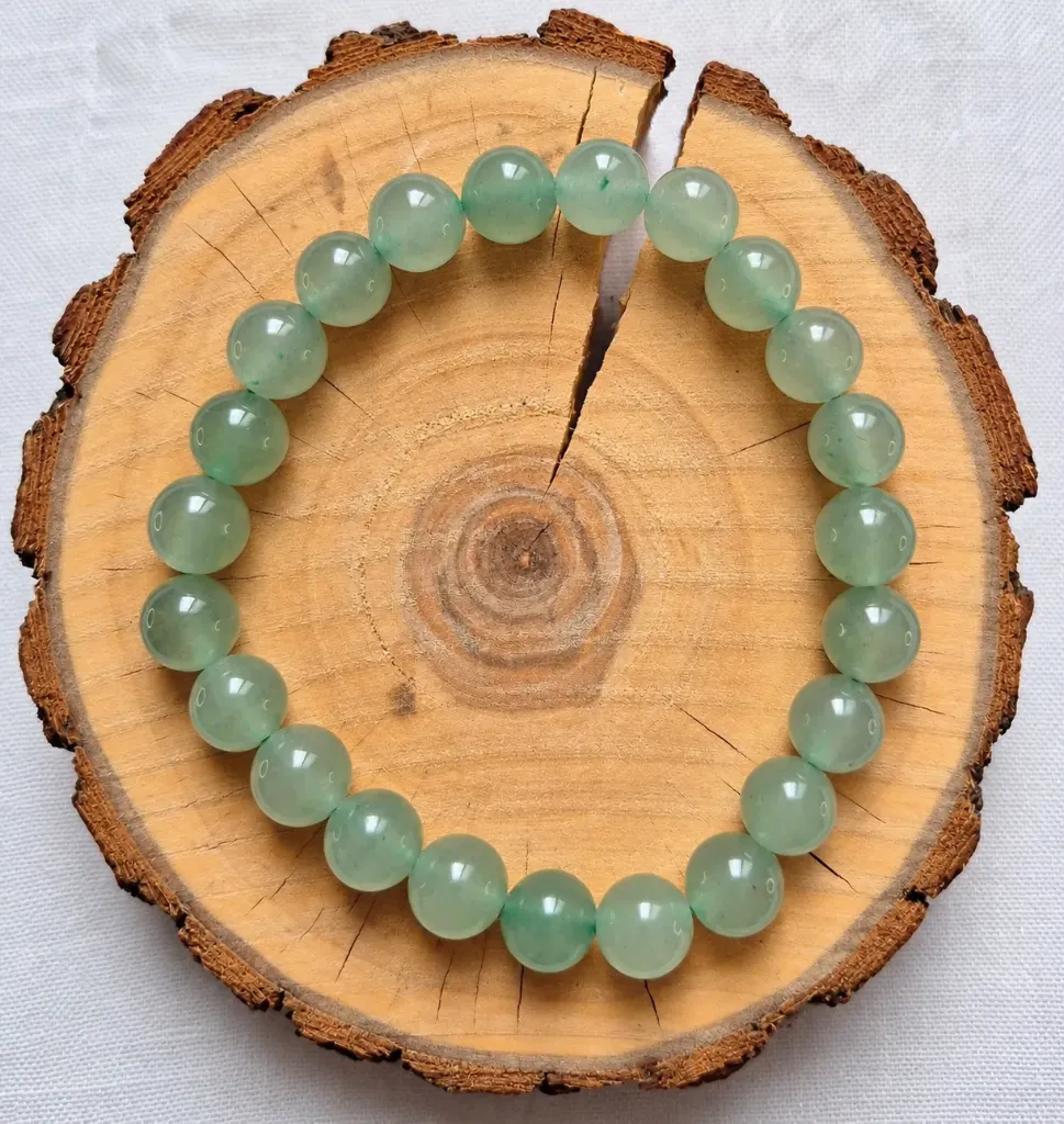Bracelet Aventurine verte 8mm - Chance & Apaisement (~17 cm)