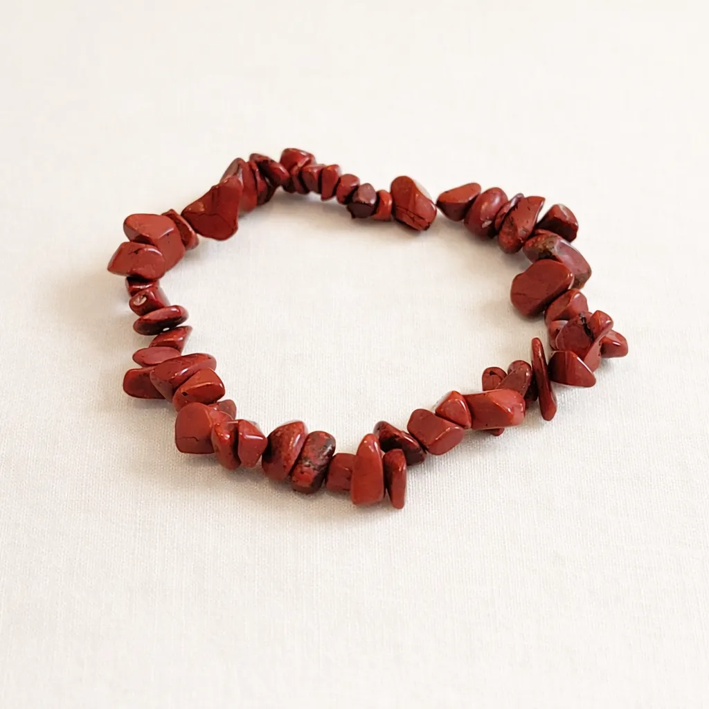 Bracelet Jaspe rouge - Ancrage & vitalité (baroque)