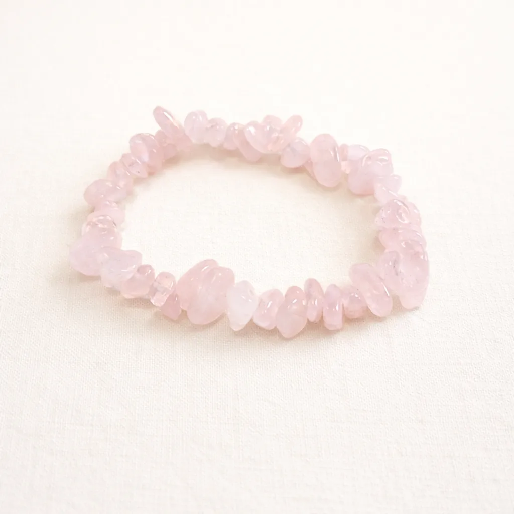 Bracelet Quartz rose - Amour & douceur (baroque)
