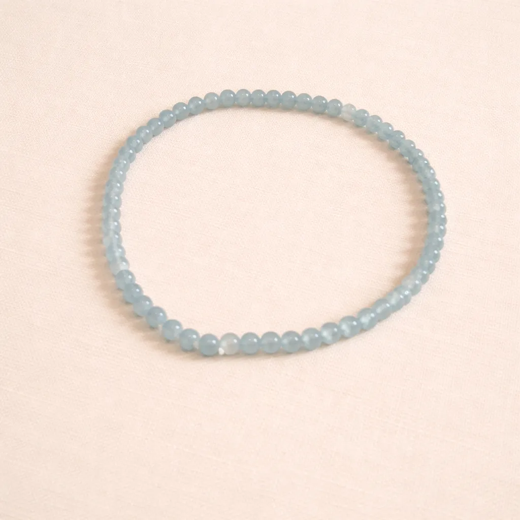 Bracelet aigue marine - Calme & communication (4mm)