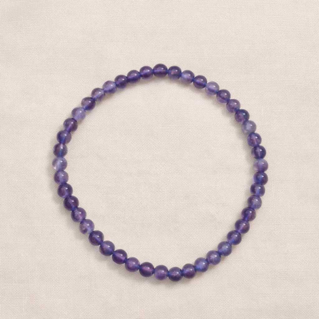 Bracelet Améthyste - Sérénité & apaisement (4mm) (~17 cm)