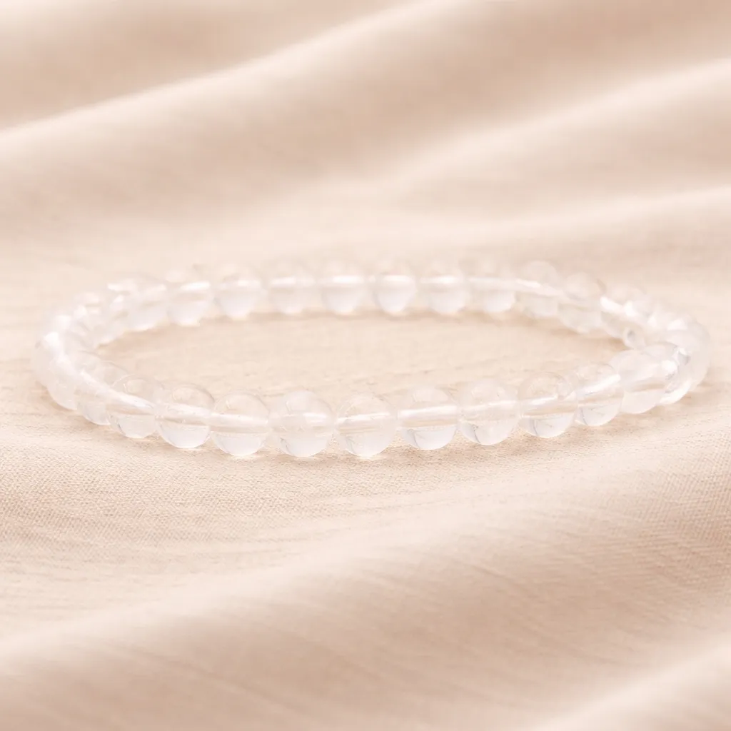 Bracelet Cristal de roche - Amplificateur & harmonie (6mm)