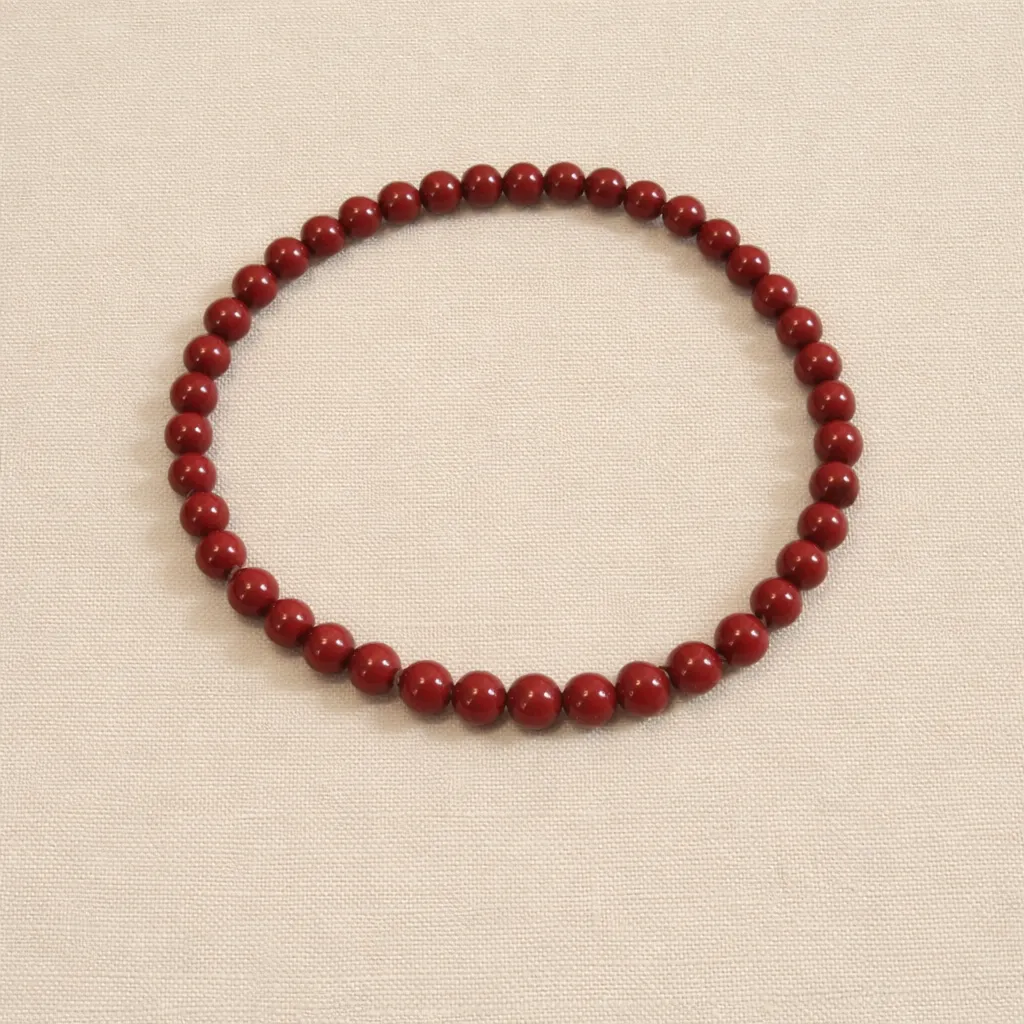 Bracelet Jaspe rouge - Ancrage & vitalité (4mm)