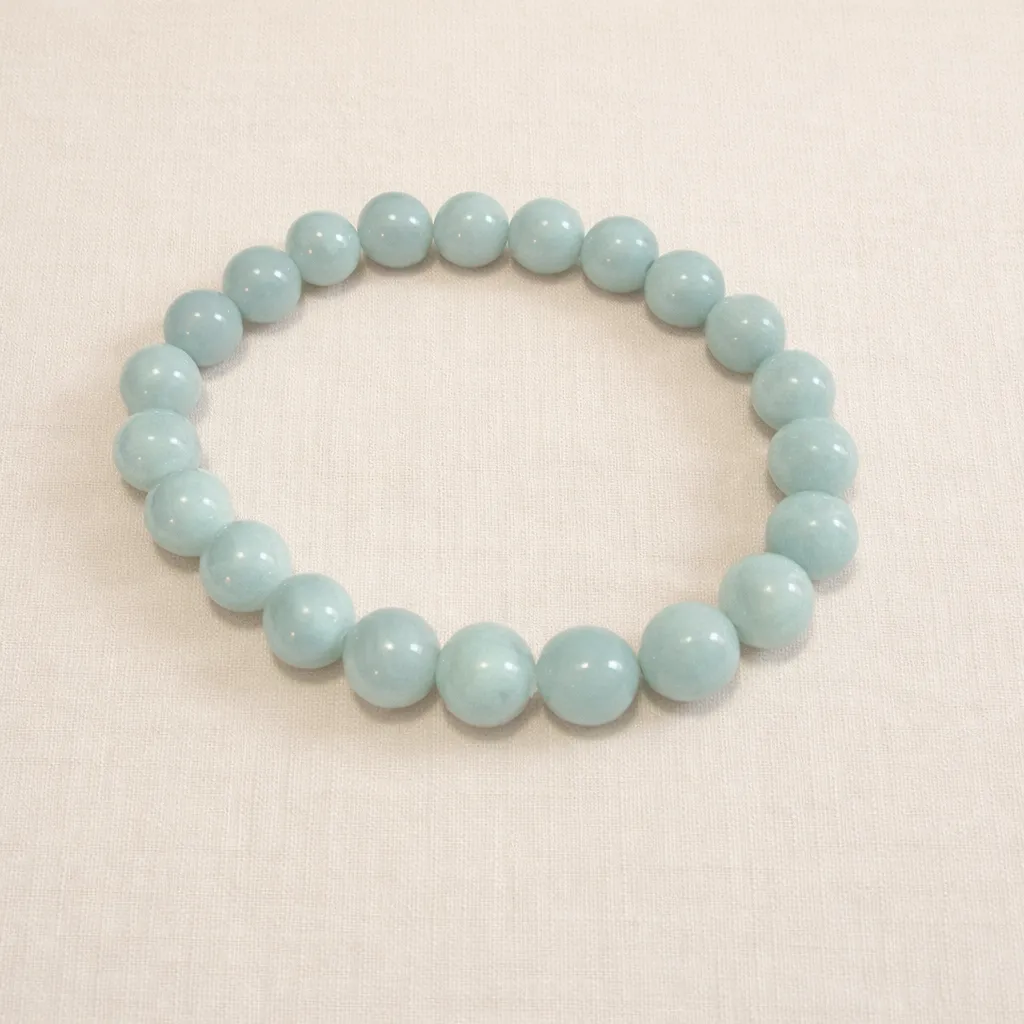 Bracelet Aigue marine - Calme et communication (8mm)