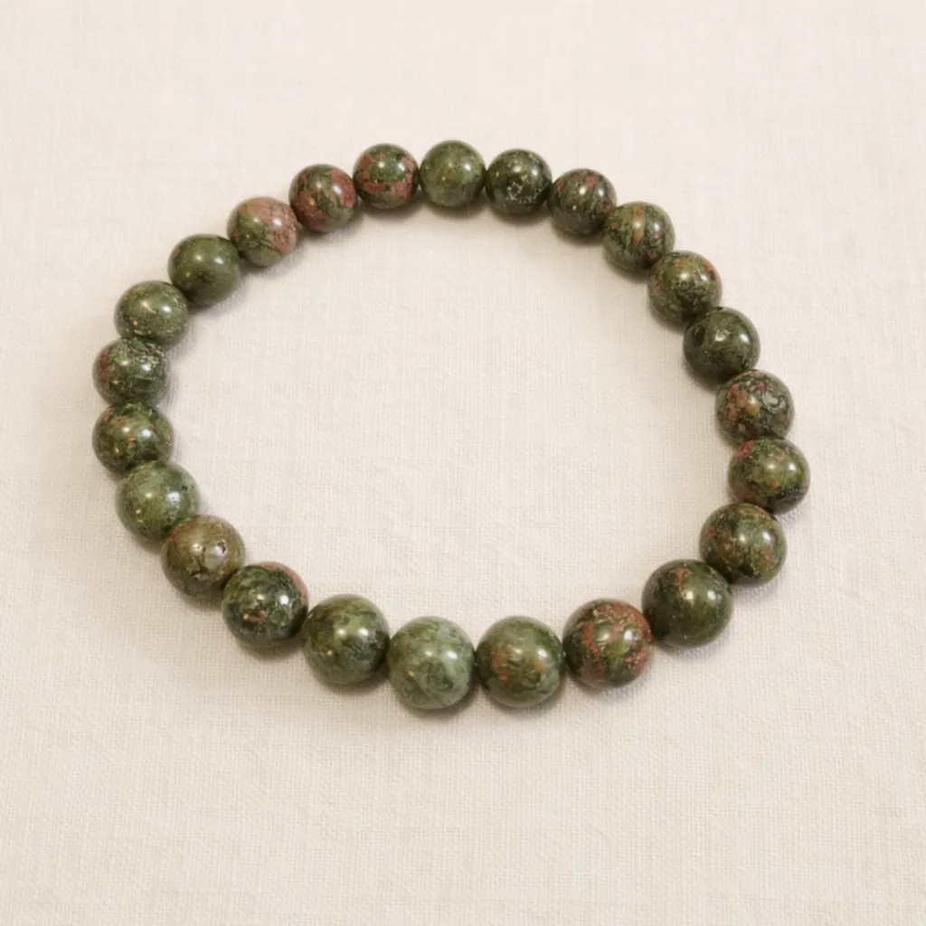 Bracelet Unakite - équilibre & Ancrage (8mm)
