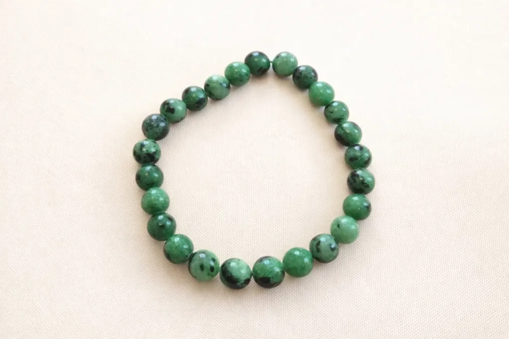 Bracelet Ancrage & force intérieure - Rubis zoïsite (6mm)