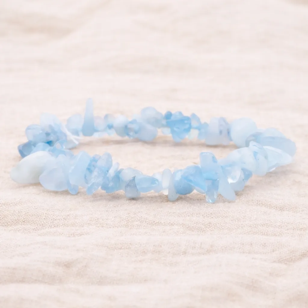 Bracelet Aigue marine - Calme & communication (baroque)