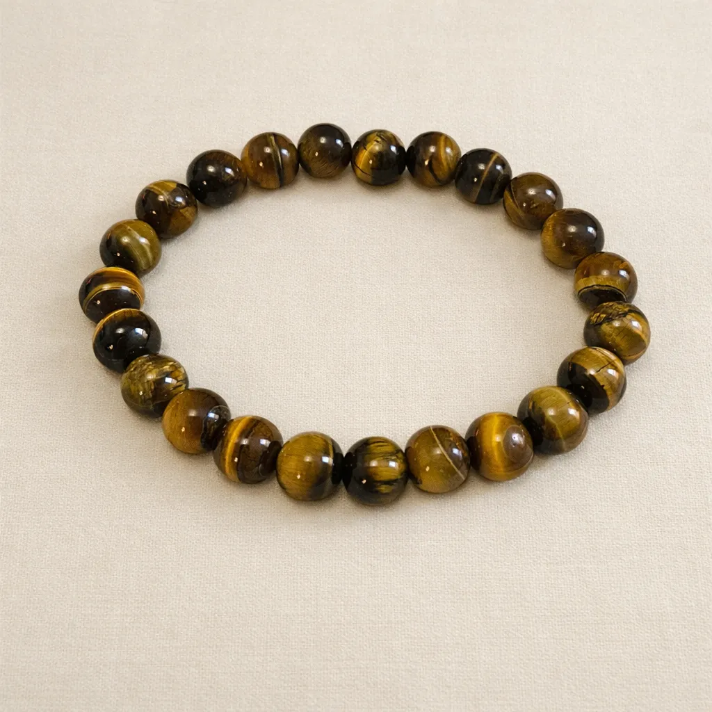 Bracelet œil de tigre - Protection & confiance (8mm) (~17 cm)