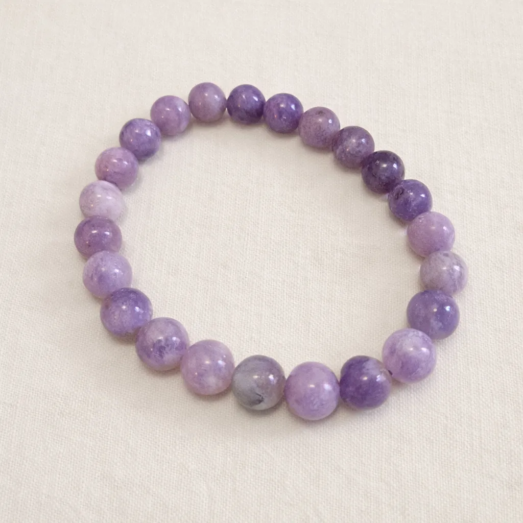 Bracelet lépidolite - Apaisement & lâcher-prise (8mm)